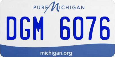 MI license plate DGM6076