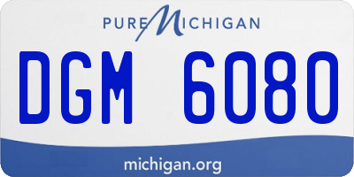 MI license plate DGM6080