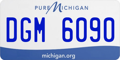 MI license plate DGM6090