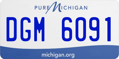 MI license plate DGM6091