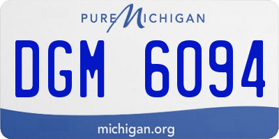 MI license plate DGM6094