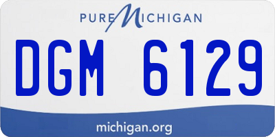MI license plate DGM6129