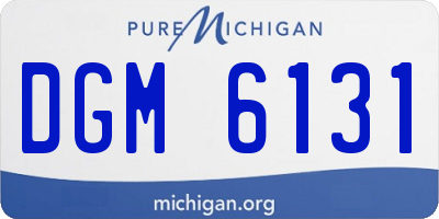 MI license plate DGM6131