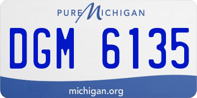 MI license plate DGM6135