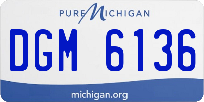 MI license plate DGM6136