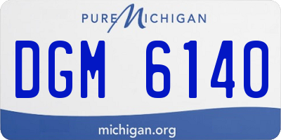 MI license plate DGM6140