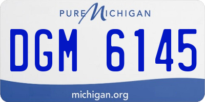 MI license plate DGM6145
