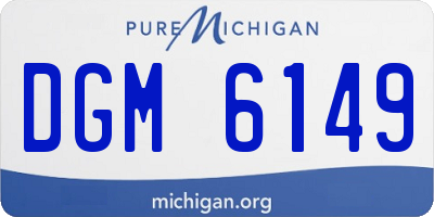 MI license plate DGM6149