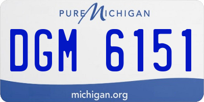 MI license plate DGM6151
