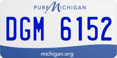 MI license plate DGM6152