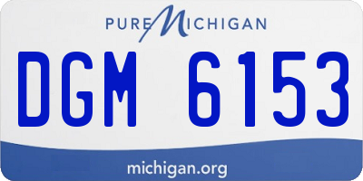 MI license plate DGM6153