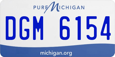 MI license plate DGM6154