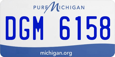 MI license plate DGM6158