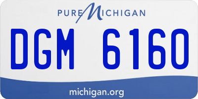 MI license plate DGM6160