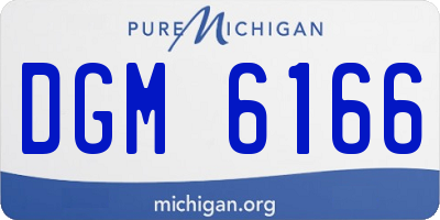 MI license plate DGM6166