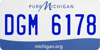 MI license plate DGM6178