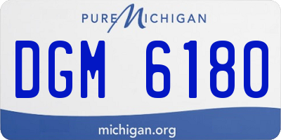 MI license plate DGM6180