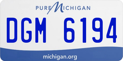 MI license plate DGM6194