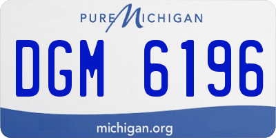 MI license plate DGM6196