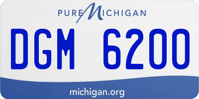 MI license plate DGM6200