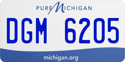 MI license plate DGM6205