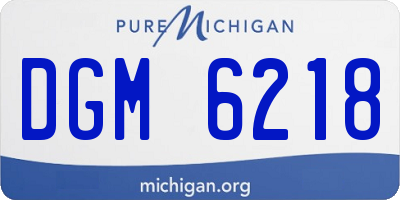 MI license plate DGM6218