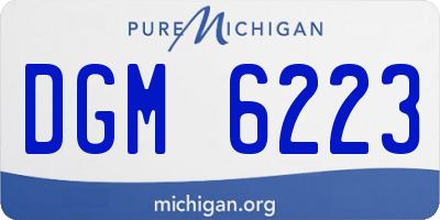 MI license plate DGM6223