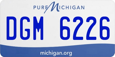 MI license plate DGM6226