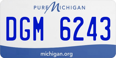 MI license plate DGM6243