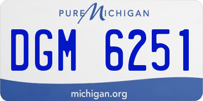 MI license plate DGM6251