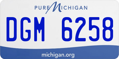 MI license plate DGM6258
