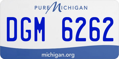 MI license plate DGM6262