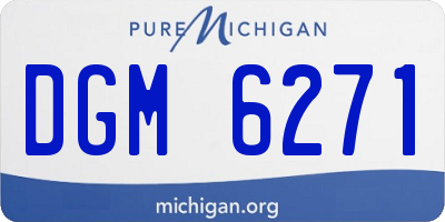 MI license plate DGM6271