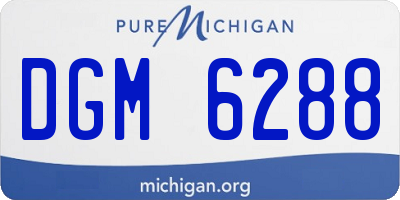 MI license plate DGM6288