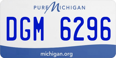 MI license plate DGM6296