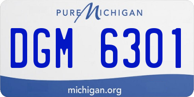MI license plate DGM6301
