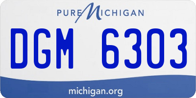 MI license plate DGM6303