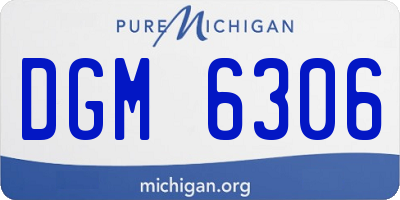 MI license plate DGM6306