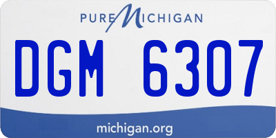 MI license plate DGM6307