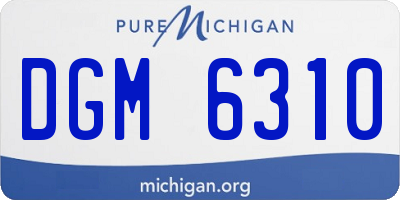 MI license plate DGM6310