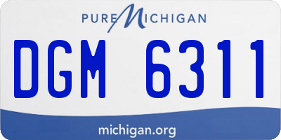 MI license plate DGM6311