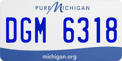 MI license plate DGM6318