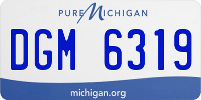 MI license plate DGM6319