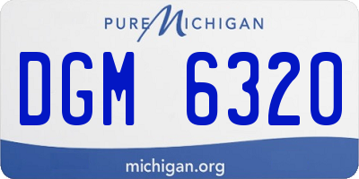 MI license plate DGM6320