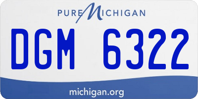 MI license plate DGM6322