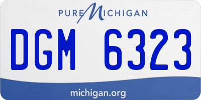 MI license plate DGM6323