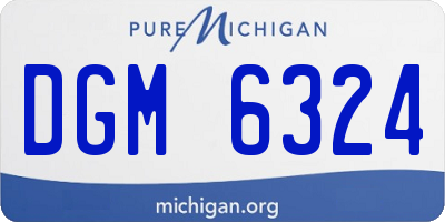 MI license plate DGM6324