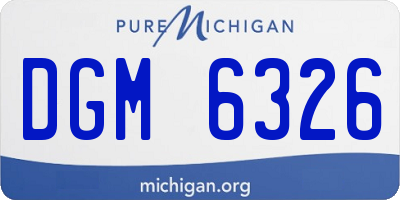 MI license plate DGM6326