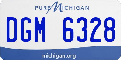 MI license plate DGM6328