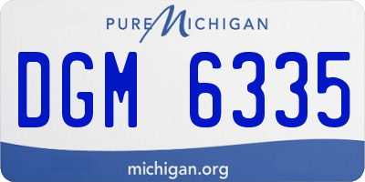 MI license plate DGM6335